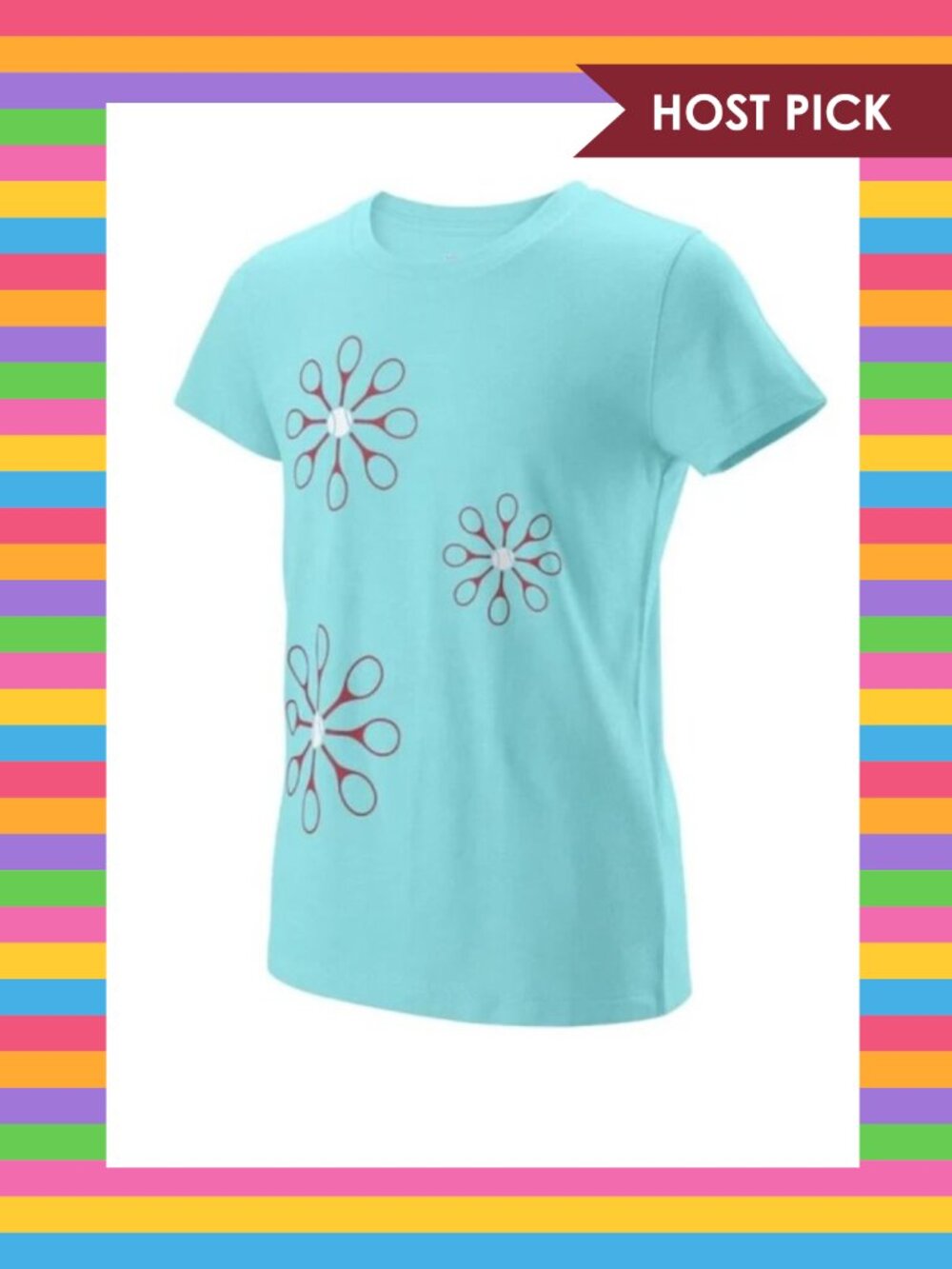 Wilson Girls' Floret Tech Tennis Tee Shirt (XS)